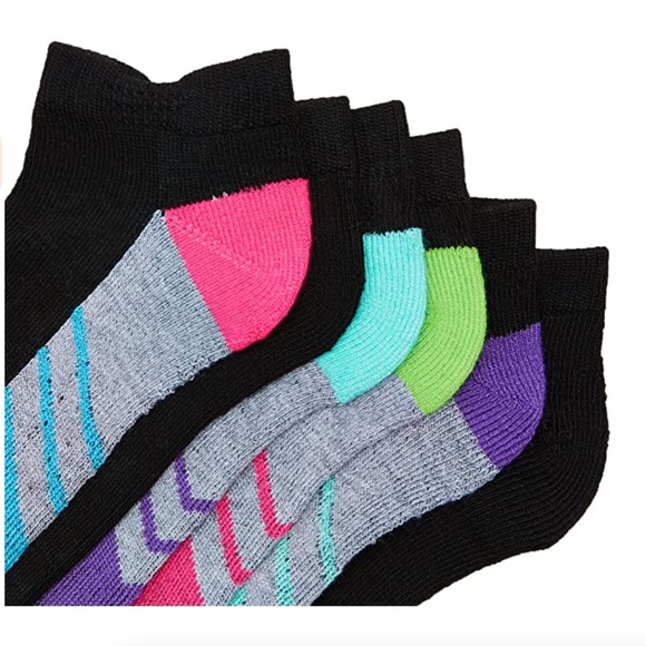 Girls' Cushion Low Cut with Arch Support 6 Pack Socks Size: 10.5-4 (Medium) - Picture 3 of 4